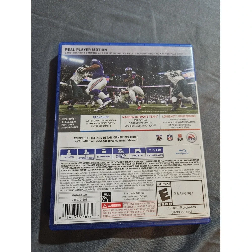 Madden NFL 19 Sony PlayStation 4 PS4 EA Sports Football Game Antonio Brown Cover
